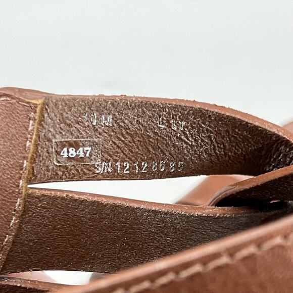 Tory Burch Shoes Womens Size 10M Leather Cork Wedge Sandals Strappy Slingback - Picture 8 of 10